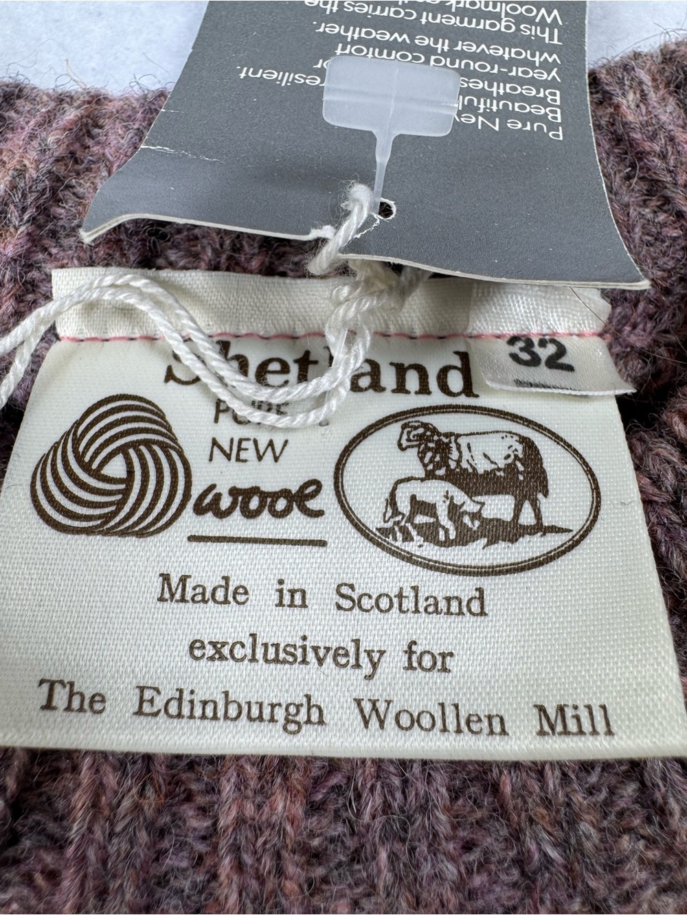 Shetland Fair Isle Wool‎ Sweater Girls 7/8 Made In Scotland NWT - Picture 4 of 8